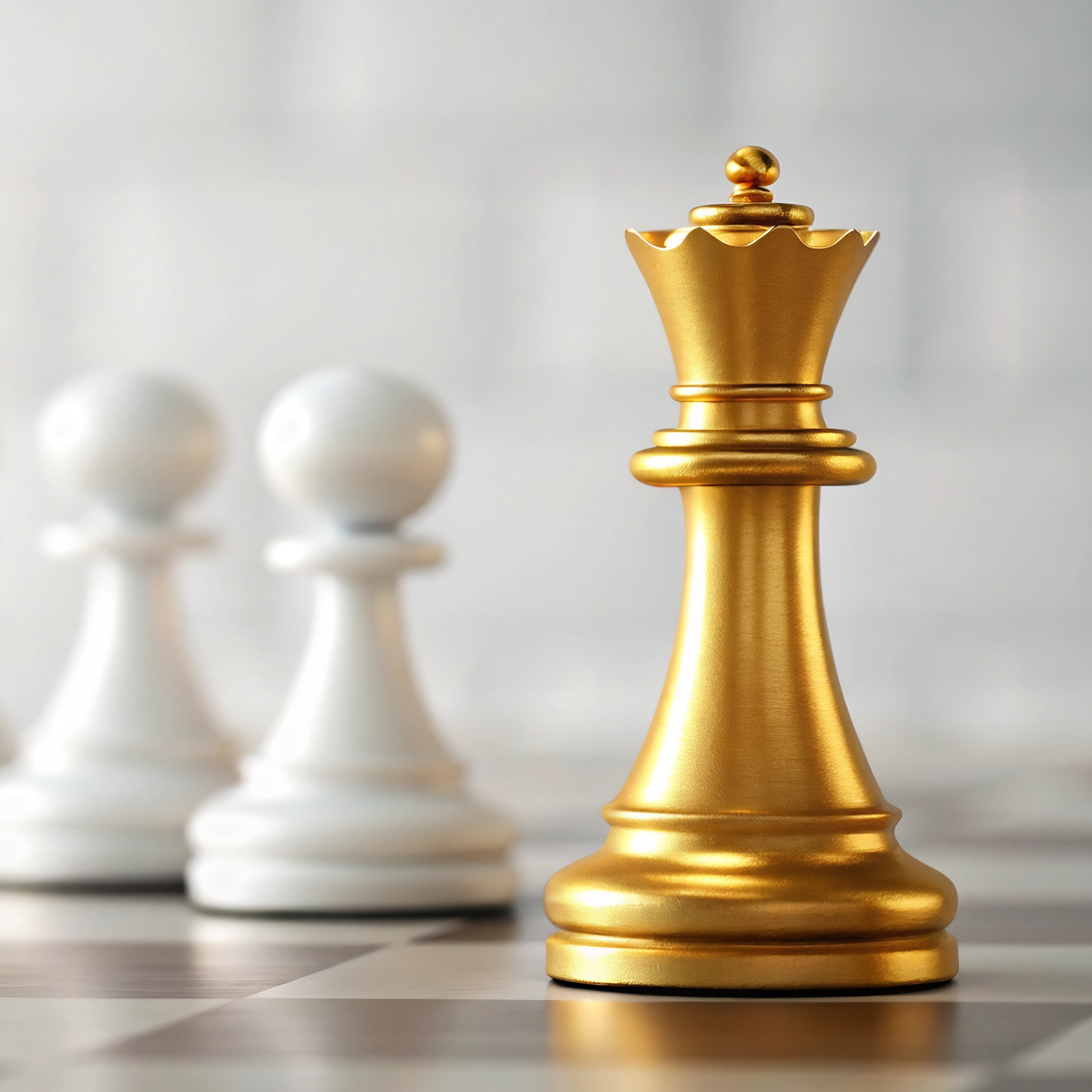 Afbeelding van een gouden schaakstuk